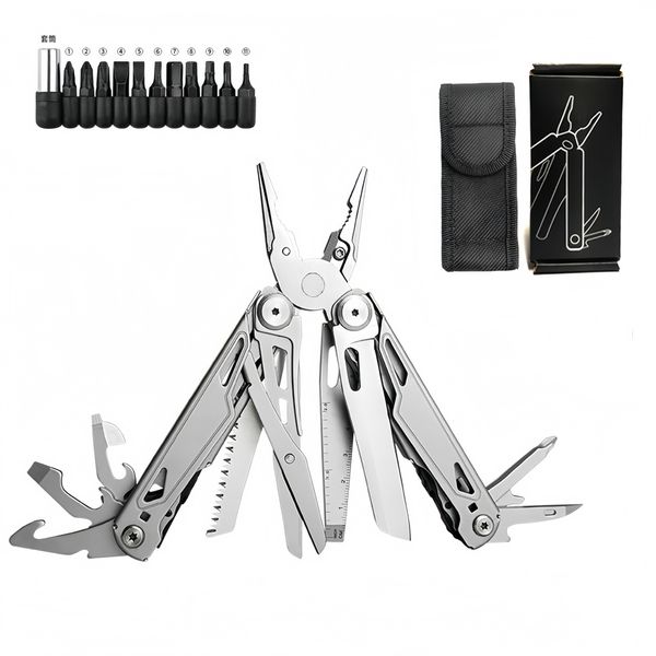 27in1 Multitool with Plier Knife Screwdrivers for Camping Hiking Surviving