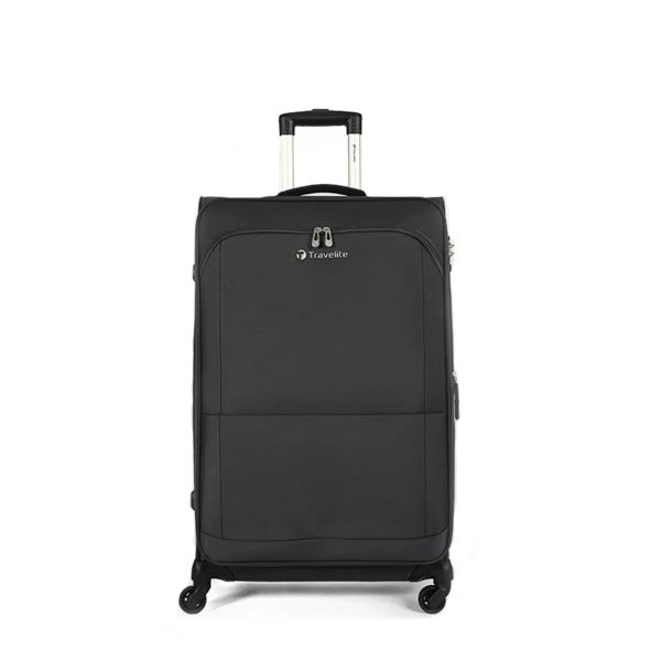 Travelite Flash 77cm Cabin Trolley Soft Shell TSA lock Spinner Wheels
