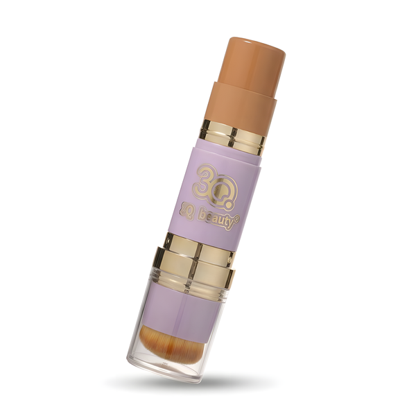 Foundation &amp; Concealer Stick w/ Brush - In 3 Mixed Light Shades