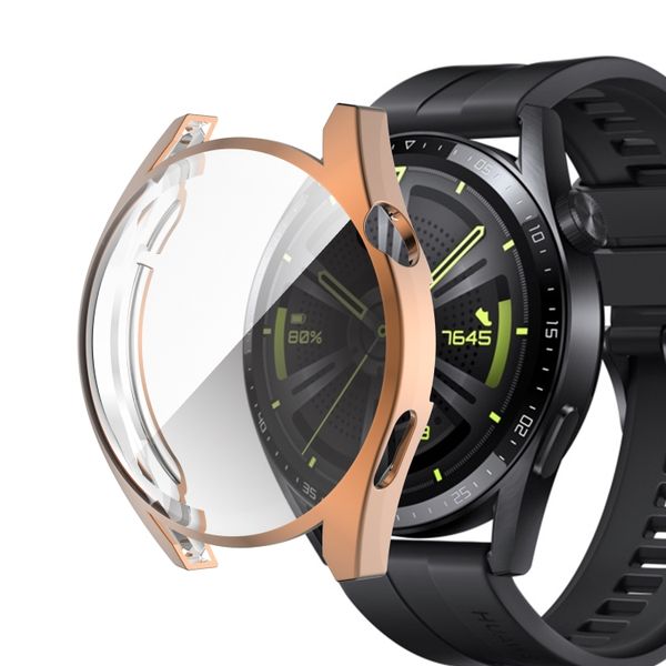 Fully Surrounded TPU Case With Protective Film compatible with Huawei Watch GT 3 46mm