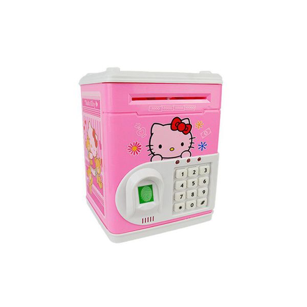 Children's Money Saving Box With Fingerprint &amp; Password-Hello Kitty