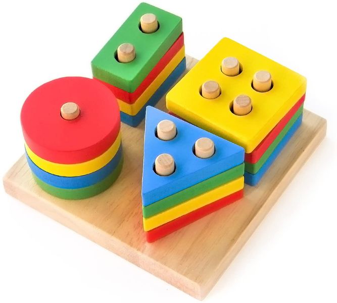 Wooden Shape Stacking Toys