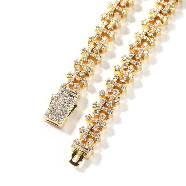 Men's Hip Hop Diamond Cross Necklace, Bold Street Style Pendant