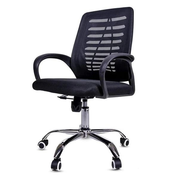 Ergonomic Mesh 360° Swivel Office Chair With Armrest - Black