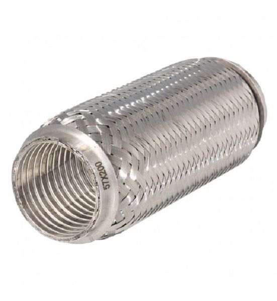 Exhaust Flex Pipe, Stainless Steel, Interlock, Braided, Weld On Flexi 45mm
