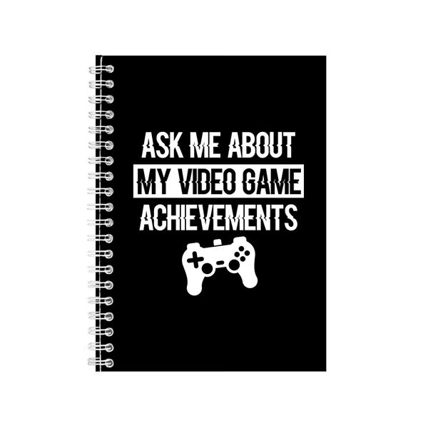 Video Games Notebook Gamer Gift Idea Writing Book A4 Notepad Pad 22