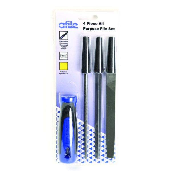 Afile - File Set - 4 Piece - Blister - No.2 - Model D150F4