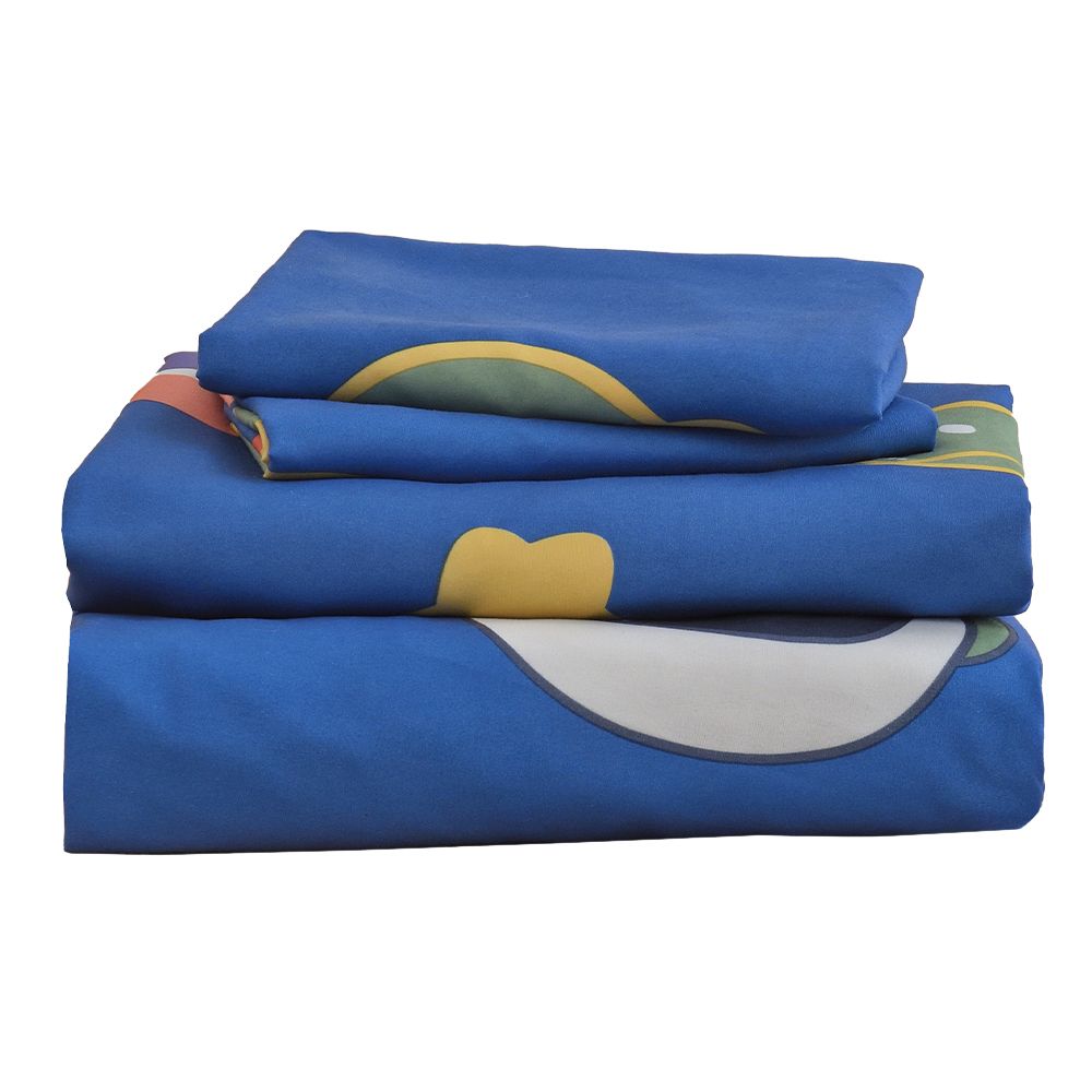 4 Piece Kids Bed Sheet Astronaut Blue