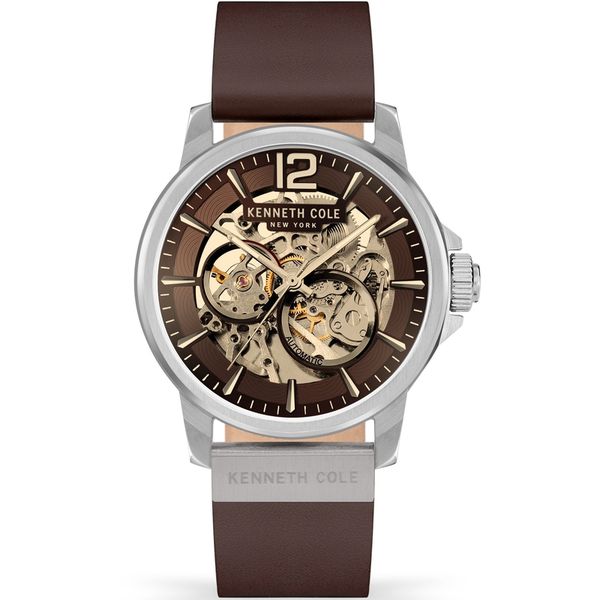 Kenneth Cole Gents Leather Mechanical Watch KCWGE0020701