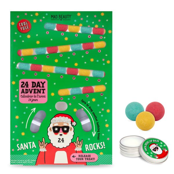 Cool Yule 24-Day Bath Fizzer Advent Calendar - Festive Relaxation Gift Set