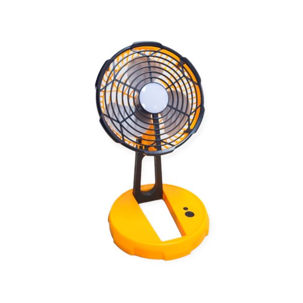 Aerbes USB Rechargeable Foldable Desktop Fan 180-Degree Rotation w/LED Light