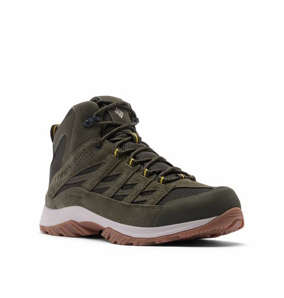 Columbia Men's Crestwood Mid Waterproof Hiking Boots Deep Olive Stinger