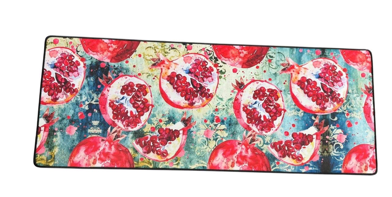Versatile Desk/Kitchen/Bar Mat - Sliced Pomegranites