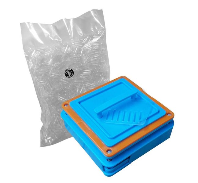 SIZE 2 Empty Gel Capsules &amp; 100 Hole Machine Filler - Starter Pack