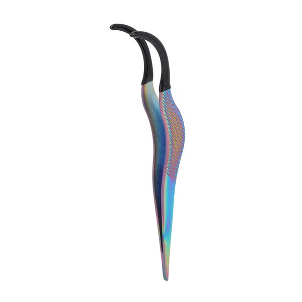 Eyelash Extension Tweezers Stainless Steel False Applicator Curved Forceps