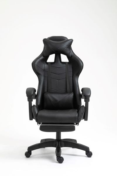 VICTORY version BLACK gaming chair with footrest