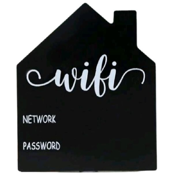 Black Chalkboard WiFi Password Holder
