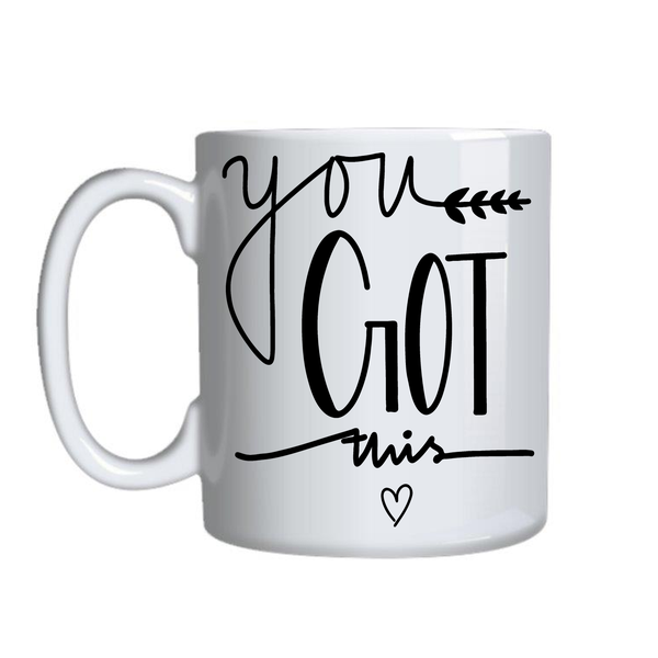 Got This Coffee Cups Motivational Graphic Mug Design Birthday Present