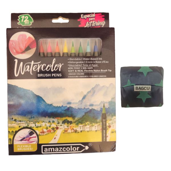 Watercolor Brush Pens 12Pcs with Added Reusable Bag