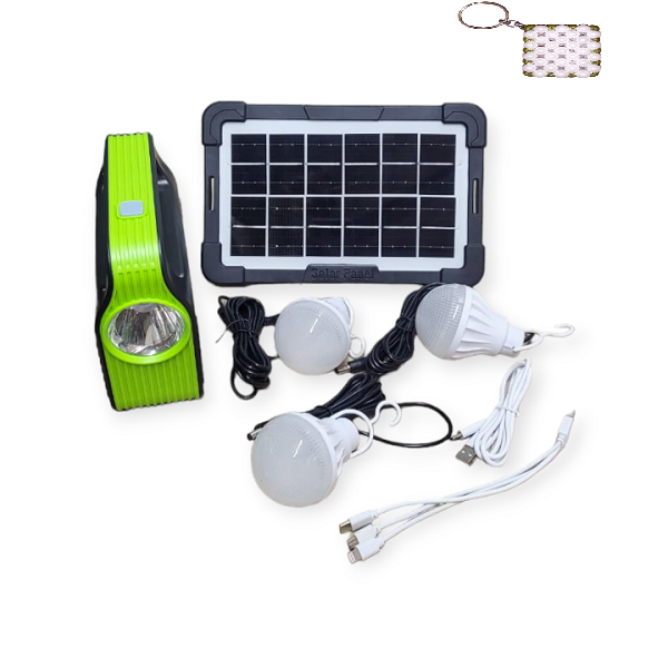Solar Powered Lighting System With 3 Bulbs+Key Holder