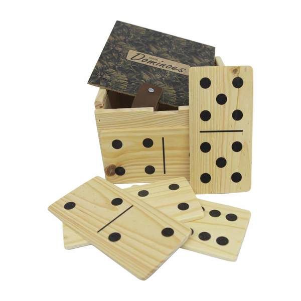 Launch Republic Giant Wooden Dominoes With Wooden Storage Holder