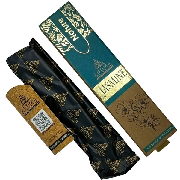 AROMA Nature Jasmine Handmade Incense | 25 Premium Sticks