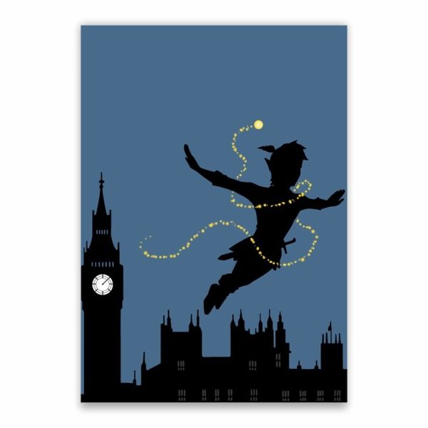 Peter Pan Big Ben Background Poster - A1
