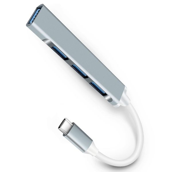 4 in1 Type-C To USB 4Ports Smart Hub Compatible For Laptop &amp; Computer