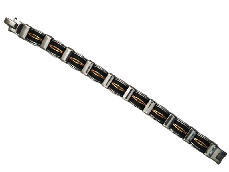 Gents Two Tone Stainless Steel Bracelet