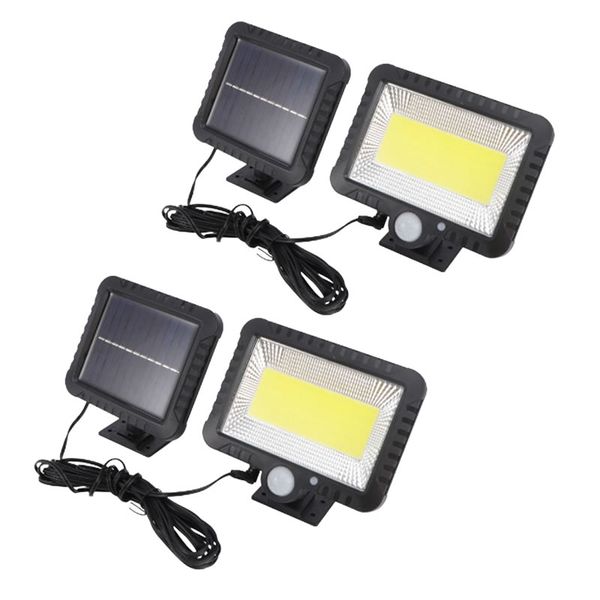 Set of 2 Bright 100 LED Outdoor Waterproof Solar Sensor Wall Lamp AB-TA101