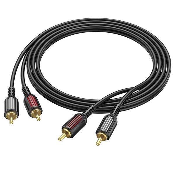 2 RCA to 2 RCA Audio Cable Borofone -BL13 Black 1.5m