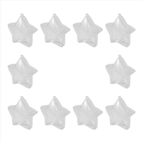 10 Sets 80Mm Diy Fillable Balls Clear Plastic Ornaments Balls