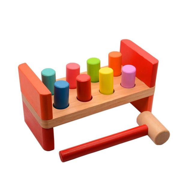 Wooden Pounding Bench Toy with Mallet Hammering Block Punch - YG-221