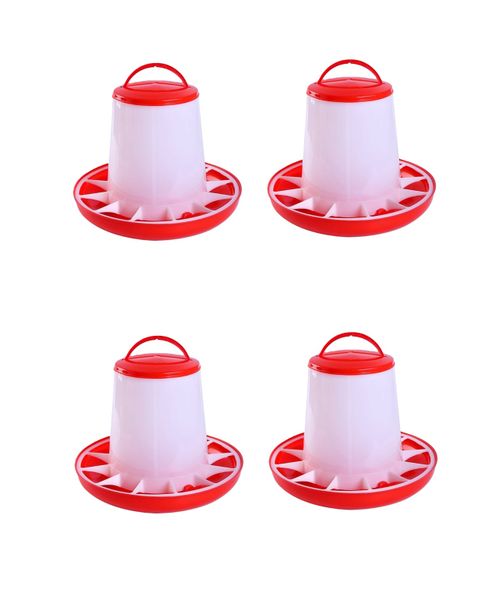 4 Pack - Portable 6 kg Poultry Feeding Containers