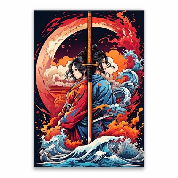 Japanese Ladies Intricate Art Poster - A1