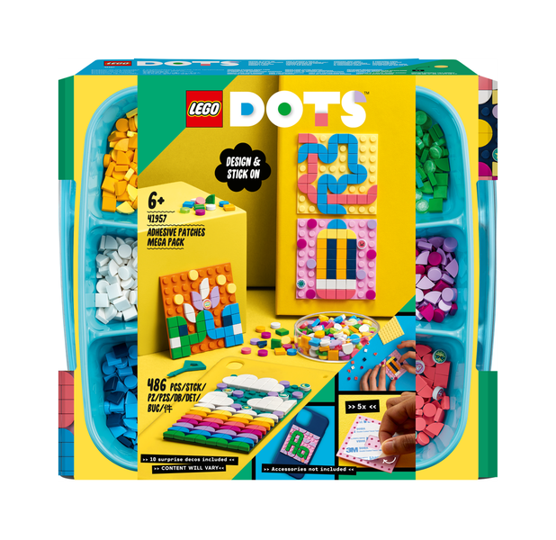 LEGO® DOTS Adhesive Patches Mega Pack 41957 DIY Craft Kit (486 Pieces)