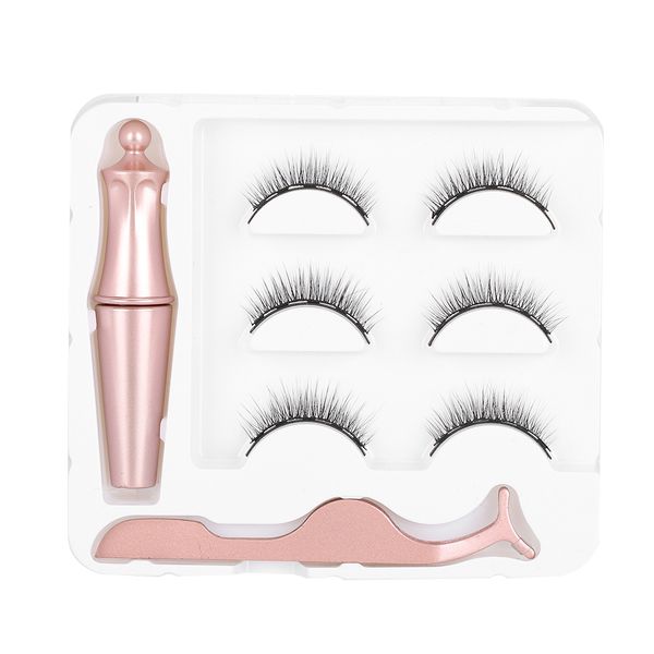 Long Thick Magnet False Eyelashes Magnetic Liquid Eyeliner Clip Eyelash