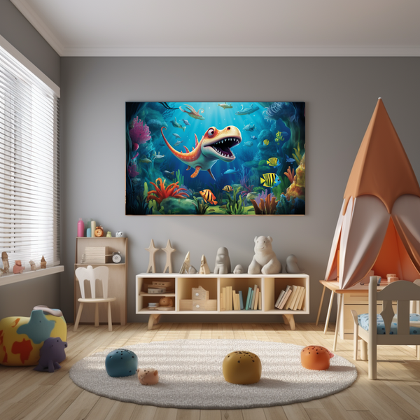 Canvas Wall Art - Dino Under the Sea - BK0125