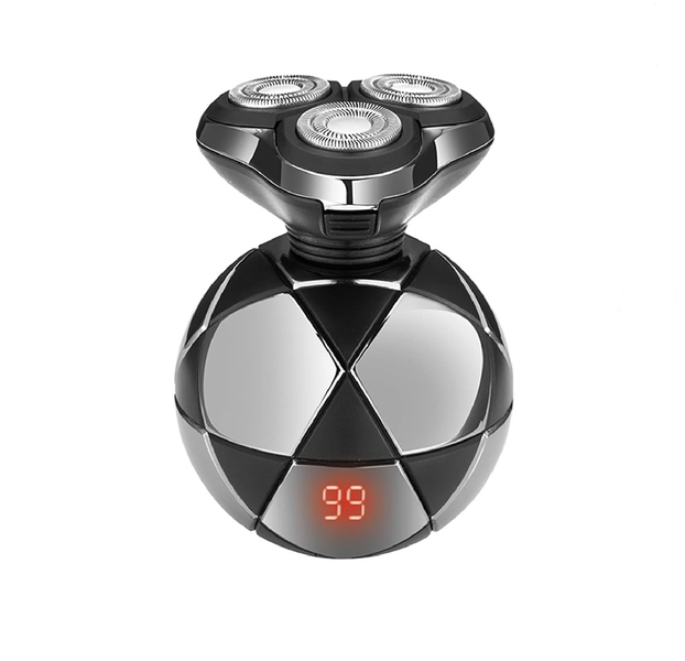 Rechargeable 5W Round Shaver With Digital Display