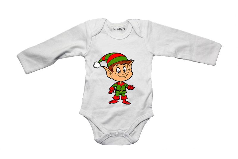 Christmas Elf - Long Sleeve - Baby Grow