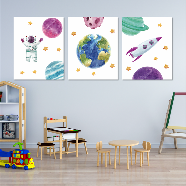 Astro Space - 40cm x 50cm Canvas -Set Of 3