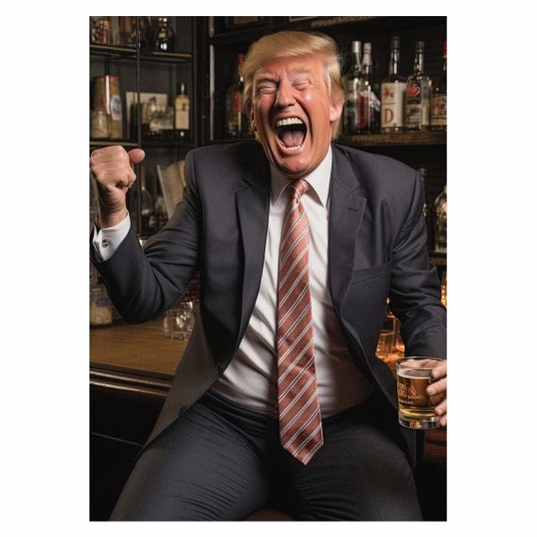 Donald Trump Celebrating Pose - A1 poster