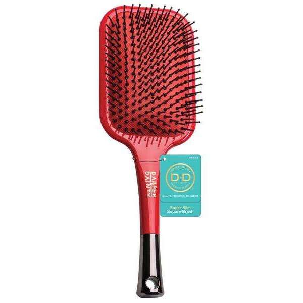 D&amp;D Light Square Paddle Brush Coral Nylon Bristle