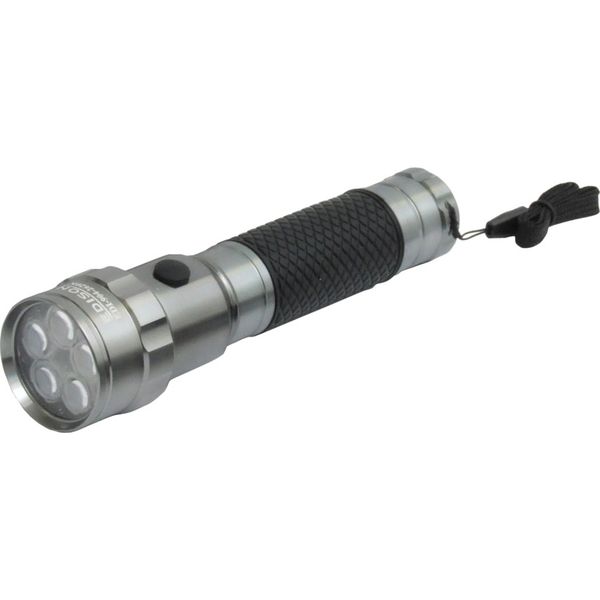 5 LED Aluminium Soft Grip Torch 2 x C