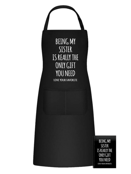 Sisters Family Brothers Fun Kitchen Braai Apron Christmas Birthday Gift