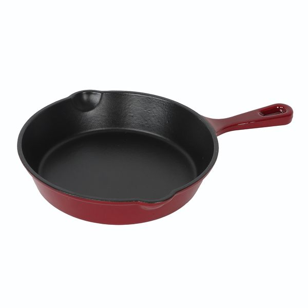 Campground Enamel Pre-Seasoned Frying Pan - 19.5cm