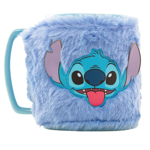 Lilo &amp; Stitch (Stitch Face) Mug 450ml with Fluffy Removeable Cozy Cover