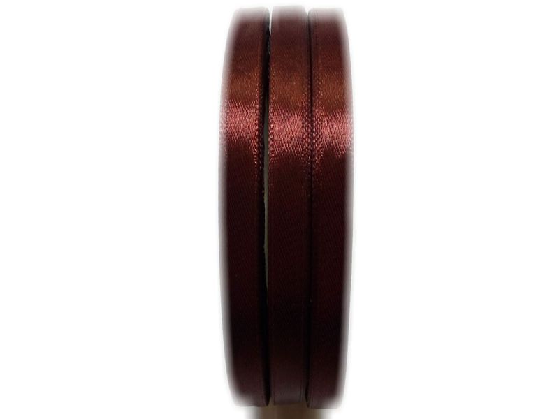 BEAD COOL - Satin Ribbon - 6mm width - DK brown - Bows and Wrapping - 60m