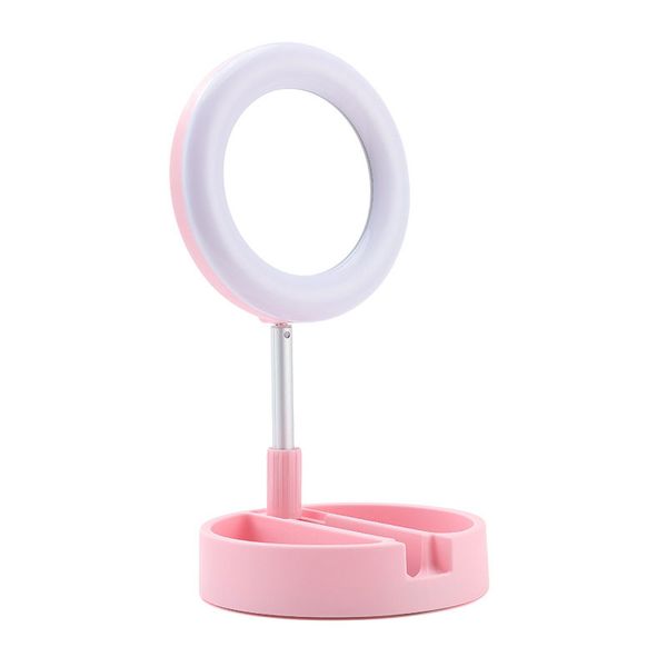 New Household Foldable LED Fill Light Ring Camera Mirror