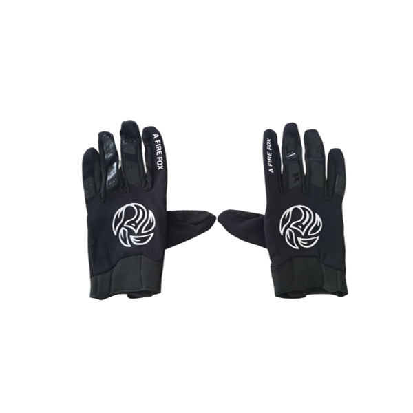 Soft Polyester MTB/BMX Gloves - Black &amp; White